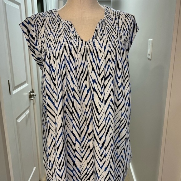 ELLA MOSS Summer Sleeveless Zig Zag Rayon Top - Picture 11 of 11